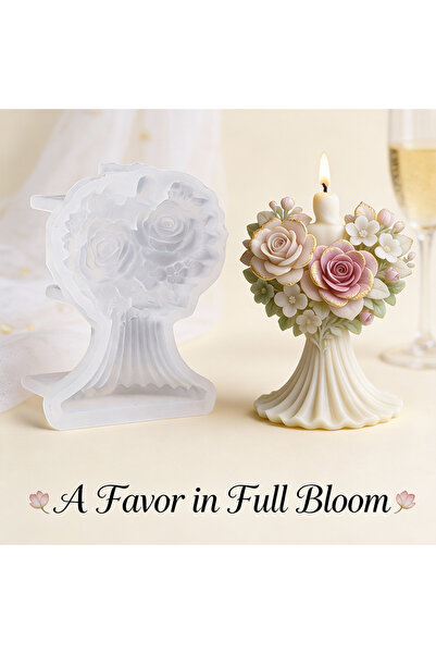 Choice AZY-GJ275 3D Rose Bouquet Lady Silicone Mold, Easy Release Candle Mold...