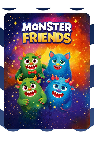 Cavint Store MONSTER FRIENDS KAREKTER FİGÜR OYUNCAK FOIL ART MANYETİK OYUN SE...