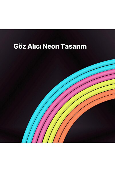 Ttec 2DK59NP USB-C - USB-C 120cm 60W PD/QC Hızlı Şarj/Data Kablosu Neon Pembe