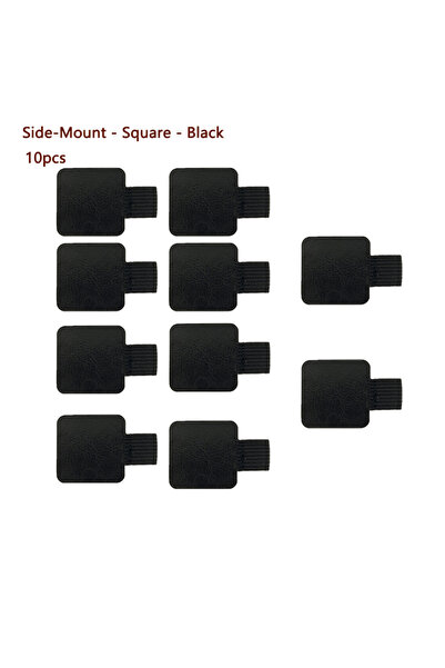 Choice1 Square Black 10pcs 10-Pack Self-Adhesive Pen Holder and Pencil Cup Fe...