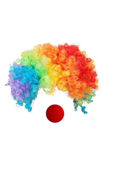 Choice1 كما هو موضح في الصورة، شعر مستعار بألوان قوس قزح للأولاد والبنات مع أ...