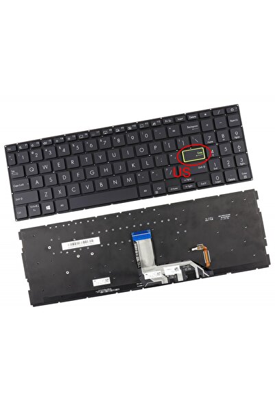 ASUS Tastatura VivoBook S15 X513EQ iluminata layout US fara rama enter mic