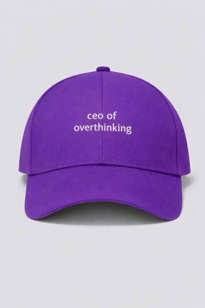 sf collection Unisex Ceo Of Overthinking Baskılı Spor Şapka – Ayarlanabilir Pamuklu Cap Günlük Kombin Şapkası