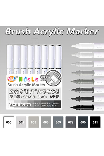 Choice11 342-20- 8 ألوان، 8 ألوان/علبة، قلم تلوين أكريليك سائل مباشر، للخشب، ...