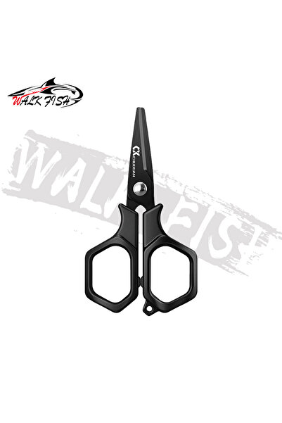 choice2 مقص صيد جديد أسود 02 من WALK FISH، مصنوع من الفولاذ المقاوم للصدأ، مت...