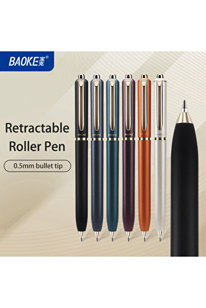 Choice4 mix color 12pcs BAOKE BK123 0.5mm Retractable Liquid Roller Pen Metal...