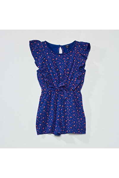 KIABI Floral Romper BLUE