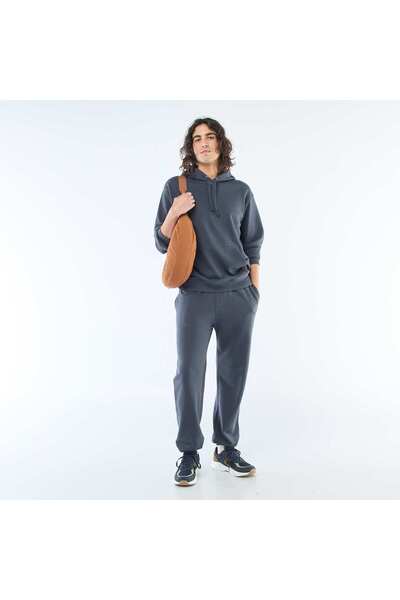 KIABI Solid French Terry Joggers BLUE