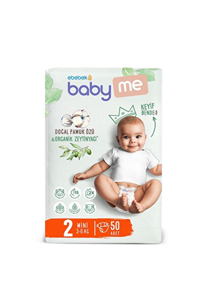 Baby&Me Mini 2 Numara Bebek Bezi 3-6 kg 50 Adet