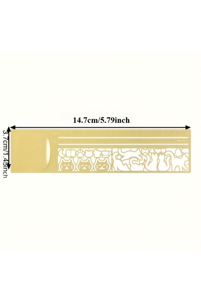 Choice x-hhcz-1pcs 1pc Cute Cat Pattern Double-Sided Bookmark,Ruler|Precise S...