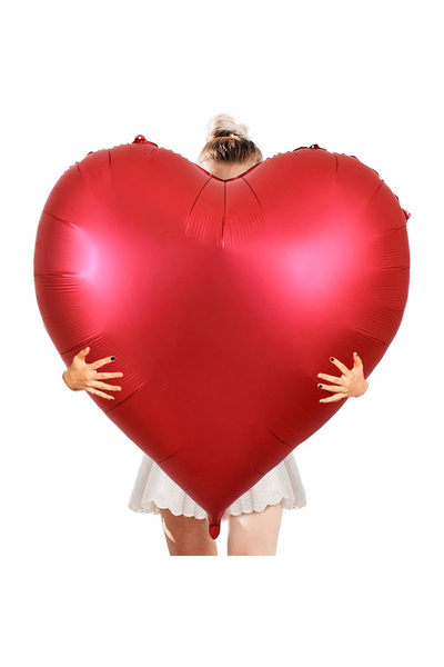Choice 63Inch Red 1pc Giant 63-Inch Red Heart Ballo Love Heart Foil Balloon f...