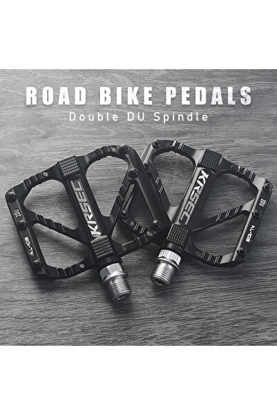 Choice 2DU Black KRSEC 3-Sealed Bearing Pedals Aluminum Alloy Anti-Slip Studd...