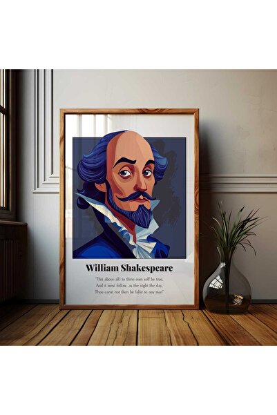 NinaStore William Shakespeare Alıntı Posteri: Edebi Sanat Baskısı