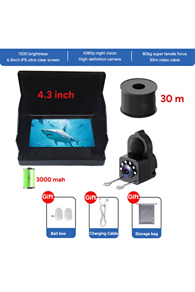 Choice3 3000MA(30m) Fishing Camera Handheld 1080P 4.3 Inch LCD Camera 130°ort...