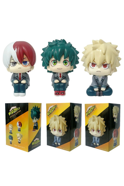 Choice6 3 قطع مع صندوق 10 سم شخصية بوكو نو هيرو أكاديمي أنيمي ميدوريا إيزوكو ...