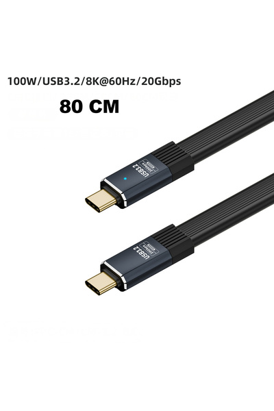 silabor Type-c Tam Fonksiyonlu Esnek Veri Kablosu USB3.2 20Gb İletimi Destekl...