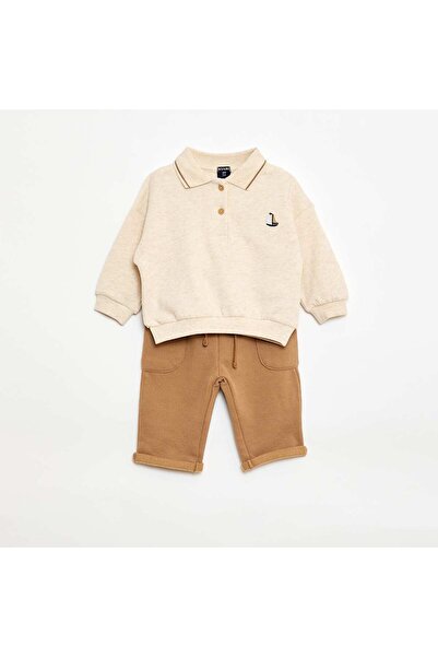 KIABI Polo + Trousers Set - 2 pieces BEIGE