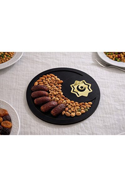 HippoDeco Ramadan Plate Set of 3 – Special Design Presentation Plate with Bla...