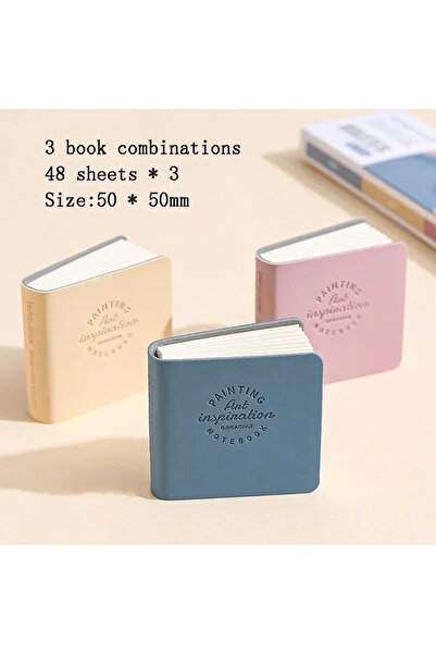 Choice3 D 1 box of 3 books Square Watercolor Sketchbook Set 3 Pack Mini Drawi...