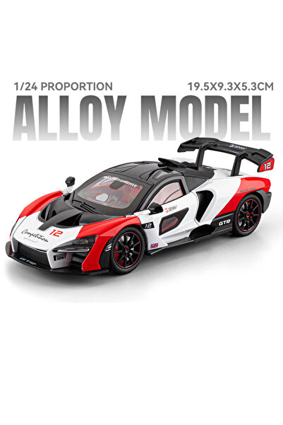 Choice Senna White 1:24 Senna GTR 720S Miniature Model Alloy Diecast Sports C...