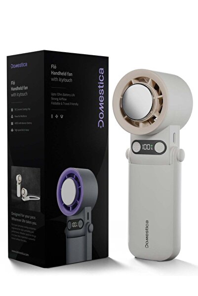 DOMESTICA Flö Portable Handheld Fan 20,000 RPM, 4000mAh USB Rechargeable, Fol...