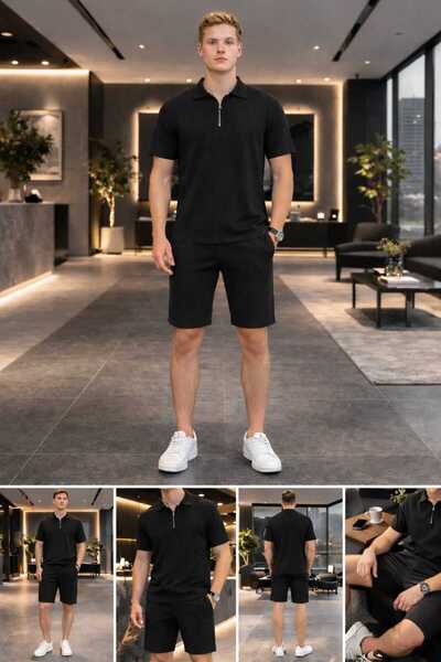 BRLKN Комплект къси панталони с половин цип