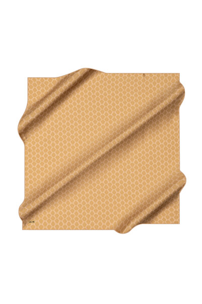 Aker Gold 90X90 Silk Crepe Satin Scarf