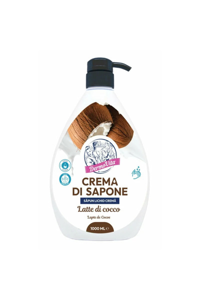 DERMOVITA Sapun lichid crema Lapte de cocos, 1000ml
