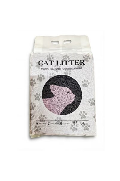 FOXMAG24 Hygienic cat litter, tofu, 6 L, Fast clumping, Lemon flavor