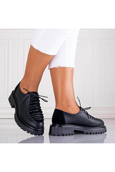 CAROLIE Women's casual shoes, black, made of leather, Nivora, 35