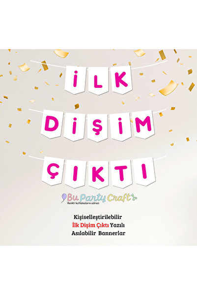 BuParty Craft Kişiye Özel - DİŞ BUĞDAYI - DİŞ PARTİSİ - Asılabilir Flama - İL...