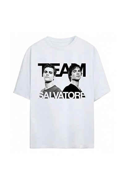 SVART WEAR Tricou unisex supradimensionat, 100% bumbac, cu imprimeu The Vampi...