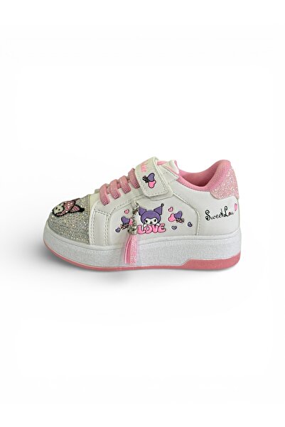 Prokids PRO KİDS Filet Cırtlı Kız Çocuk Sneaker Spor Ayakkabı Pembe_beyaz