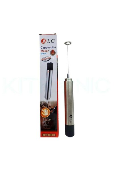 DLC Manual Cappuccino Whisk with Battery Silver
