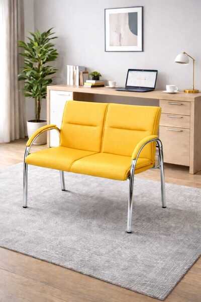 YRN OFIS Ofis ve Bekleme Alanları İçin Premium İkili Koltuk,Misafir koltuk– M...