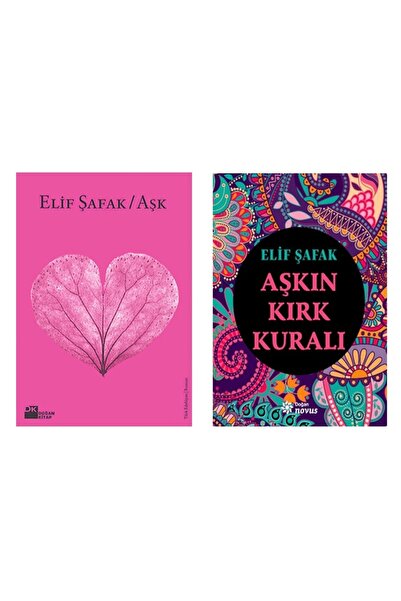 Doğan Kitap Elif Şafak Aşk Pembe + Aşkın Kırk Kuralı 2 Kitap (Cep Boy)