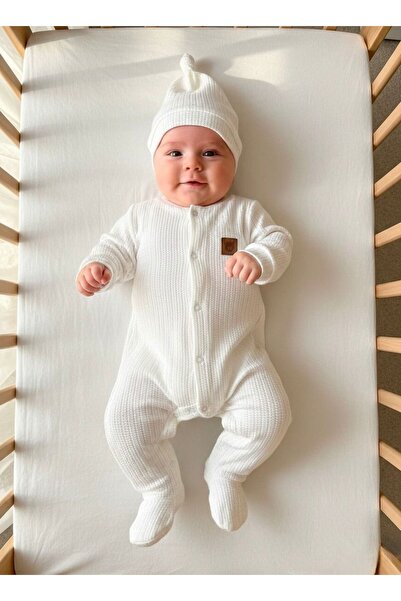babytex بدلة أطفال بأكمام طويلة من القطن العضوي مع جوارب - بدلة لحديثي الولاد...