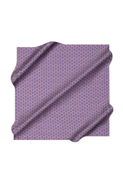 Aker Purple 90X90 Silk Crepe Satin Scarf