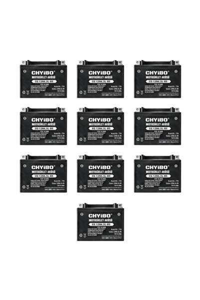TÜRKMOPET Chyibo CG 12N6.5L-BS 12V 6.5AH Motosiklet Aküsü 1 Koli = 10 Adet [1...