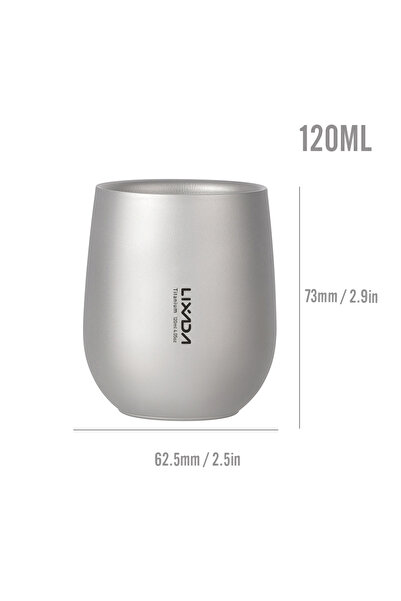 Choice1 120ml Insulated Water Cup Tea Cup Mug 120ml Ultralight Ti Double Wall...