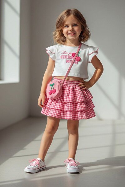 Minigimin Cicileri Miniğimin Cicileri Детски лятен комплект от 2 части с розо...