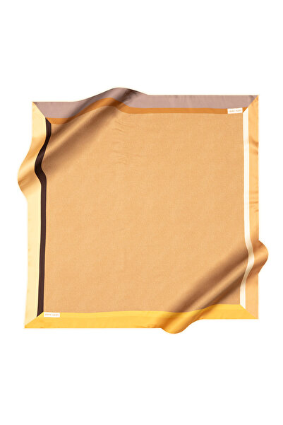 Pierre Cardin Yellow 90X90 Silk Crepe Satin Scarf