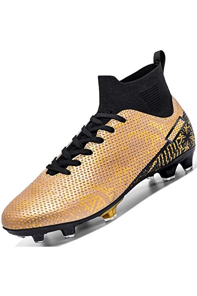 donbest Donbest Men's Football Boots, FG AG Training Shoes, Gold, EU40