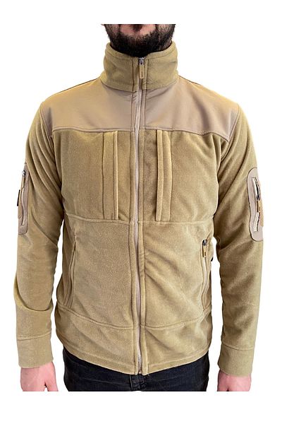 Silyon Askeri Giyim Tactical Softshell Fleece Παλτό Μπεζ Χρώμα