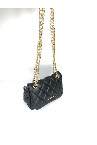 truvabags Kadın Siyah Toka Detaylıçanta El Omuz Çapraz 21x19cm