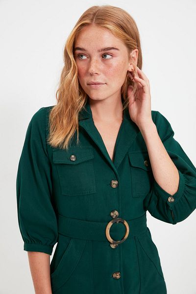 Trendyol Collection Kleid - Khaki - Blusenkleid