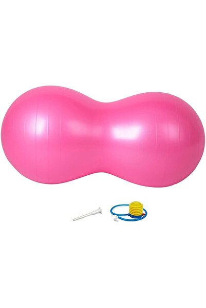 Leyaton Fıstık Egzersiz Topu Fasulye Top + Pompa (90 X 45 ) Pembe