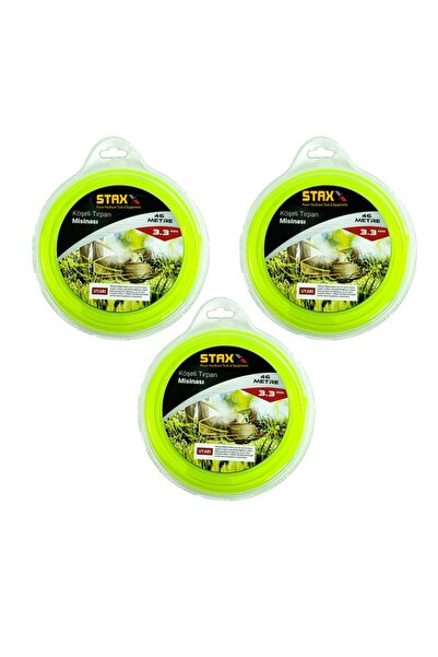 Genel Markalar 3 Adet 3.3 mm 6 Köşeli Misina 46 m Altıgen Tırpan Misinası Mul...