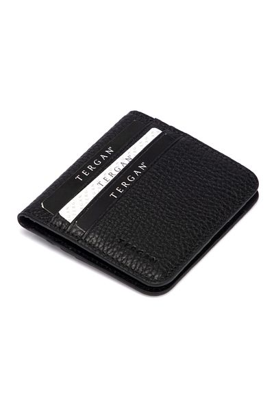 Tergan Black Leather Men's Wallet 01639d3h