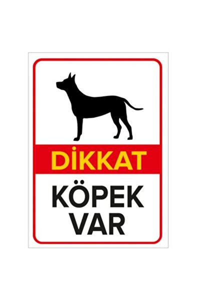 Dikkat Köpek Var Uyarı Levhası Aluminyum Kompozit (50x70cm)